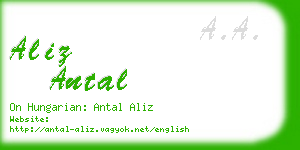 aliz antal business card